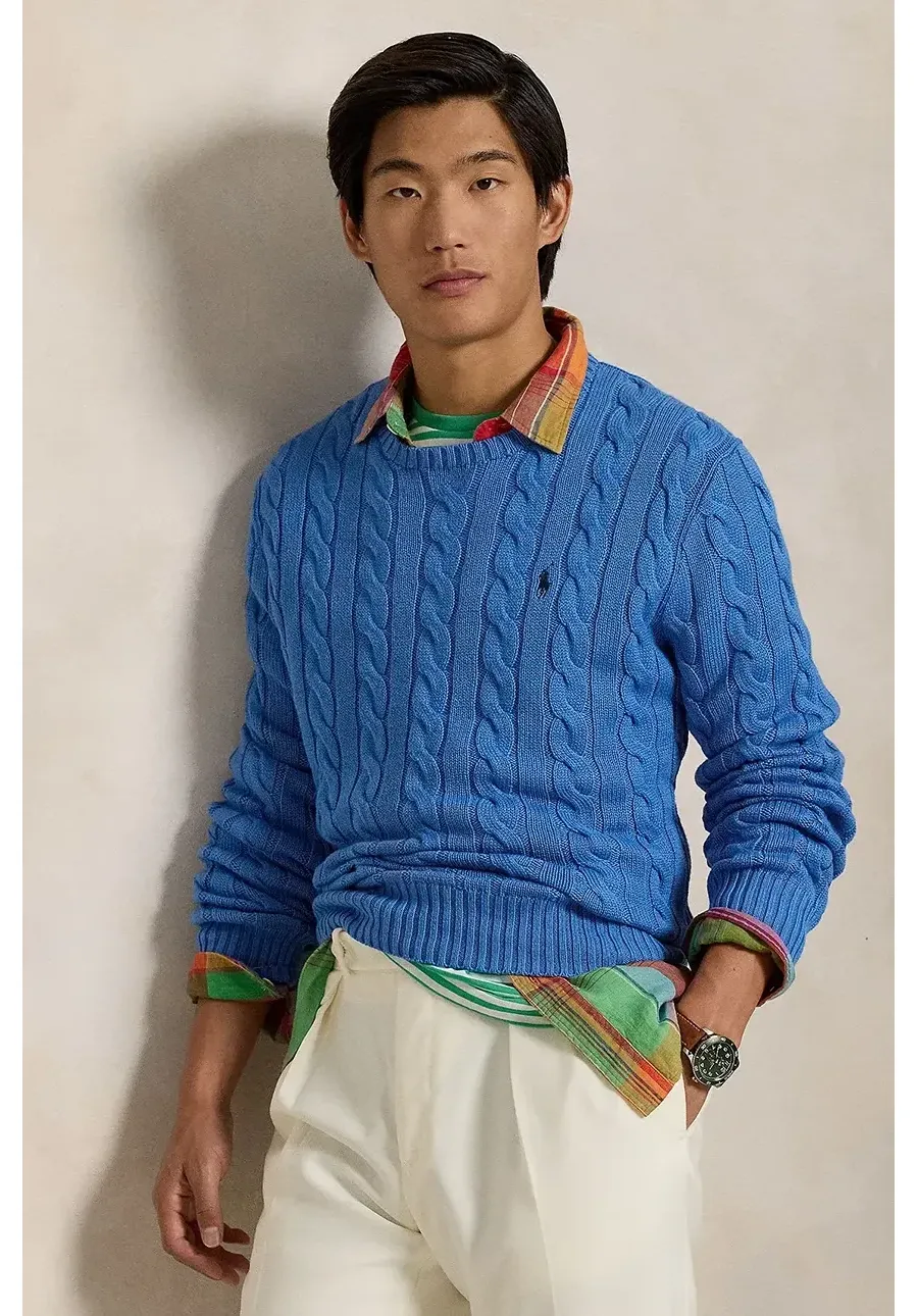 obrazek 1 Polo Ralph Lauren sweter bawełniany kolor niebieski 710775885