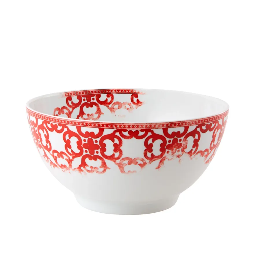 obrazek 8 Duży komplet zastawy obiadowej z porcelany z kolekcji Timeless z wyjątkowymi czerwonymi i granatowymi wzorami - Vista Alegre