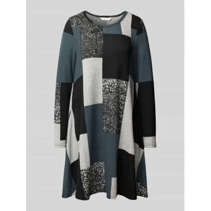 Zdjęcie Sukienka z dzianiny o długości do kolan z okrągłym dekoltem