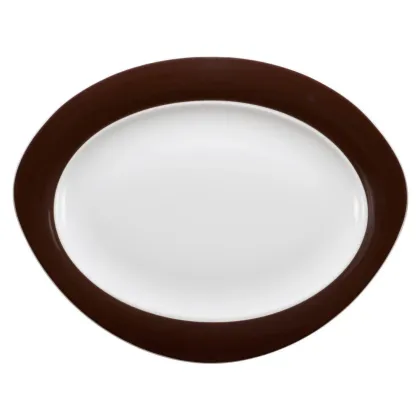 Zdjęcie Porcelanowy owalny półmisek 35x27 cm w stylu nowoczesnym - Seltmann Weiden