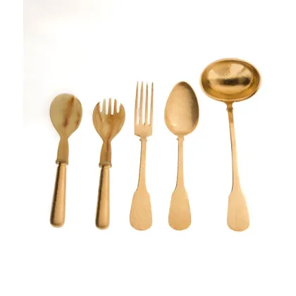 Zdjęcie Wyjątkowy zestaw sztućców ze srebra platerowanego złotem – Pampaloni