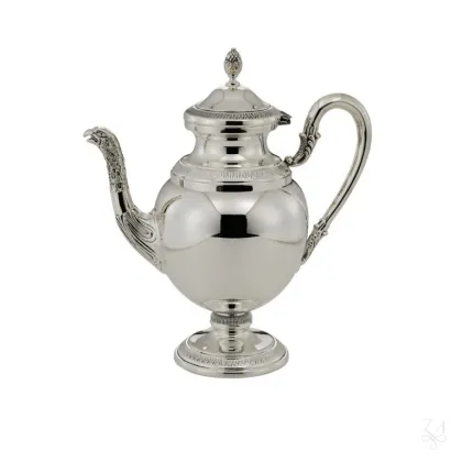 Picture Exclusive silver Impero teapot with a sophisticated shape - Zaramella Argenti