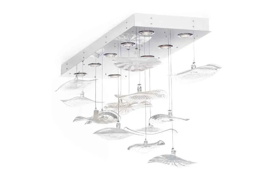 obrazek 1 Stylowa lampa sufitowa z kwiatami ze szkła Murano - Il Paralume Marina