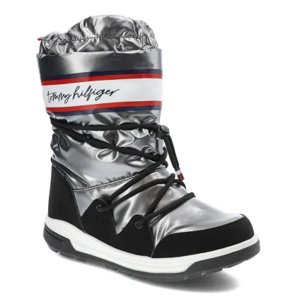 Zdjęcie Srebrne Śniegowce Tommy Hilfiger Damskie Buty