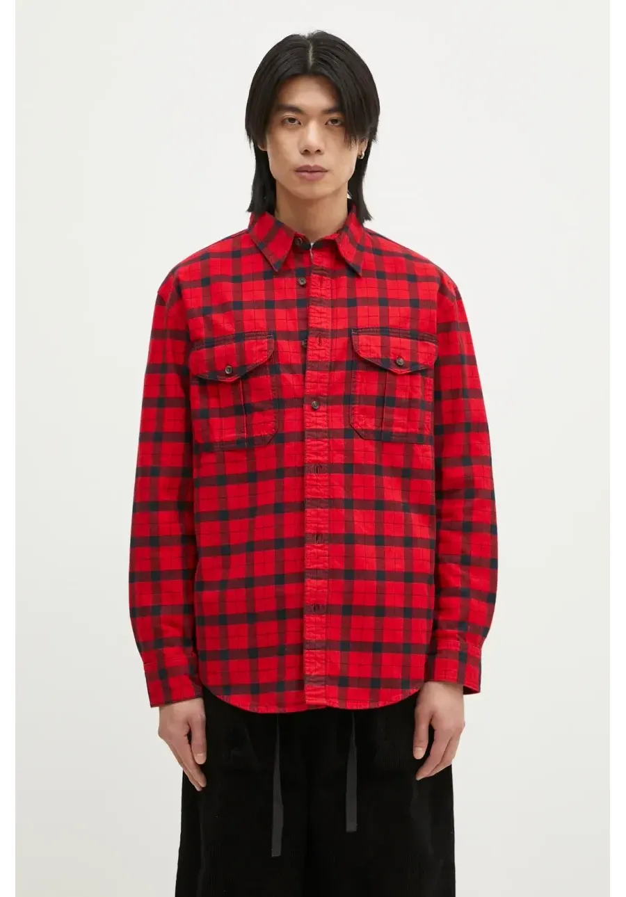 obrazek 1 Filson koszula bawełniana Alaskan Guide Shirt męska kolor czerwony regular z kołnierzykiem klasycznym FMCAM0005