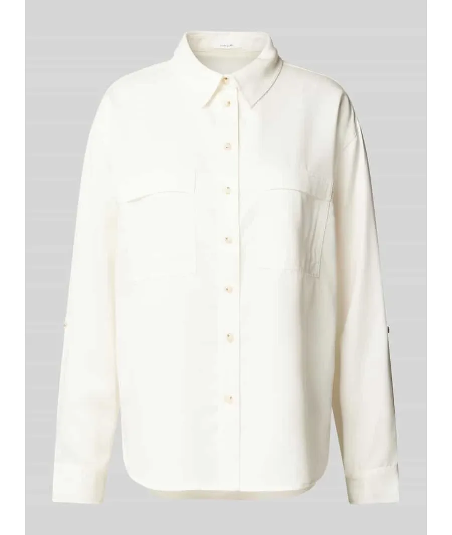 obrazek 1 Bluzka koszulowa o kroju regular fit z kieszeniami z patką na piersi model ‘Falensa’