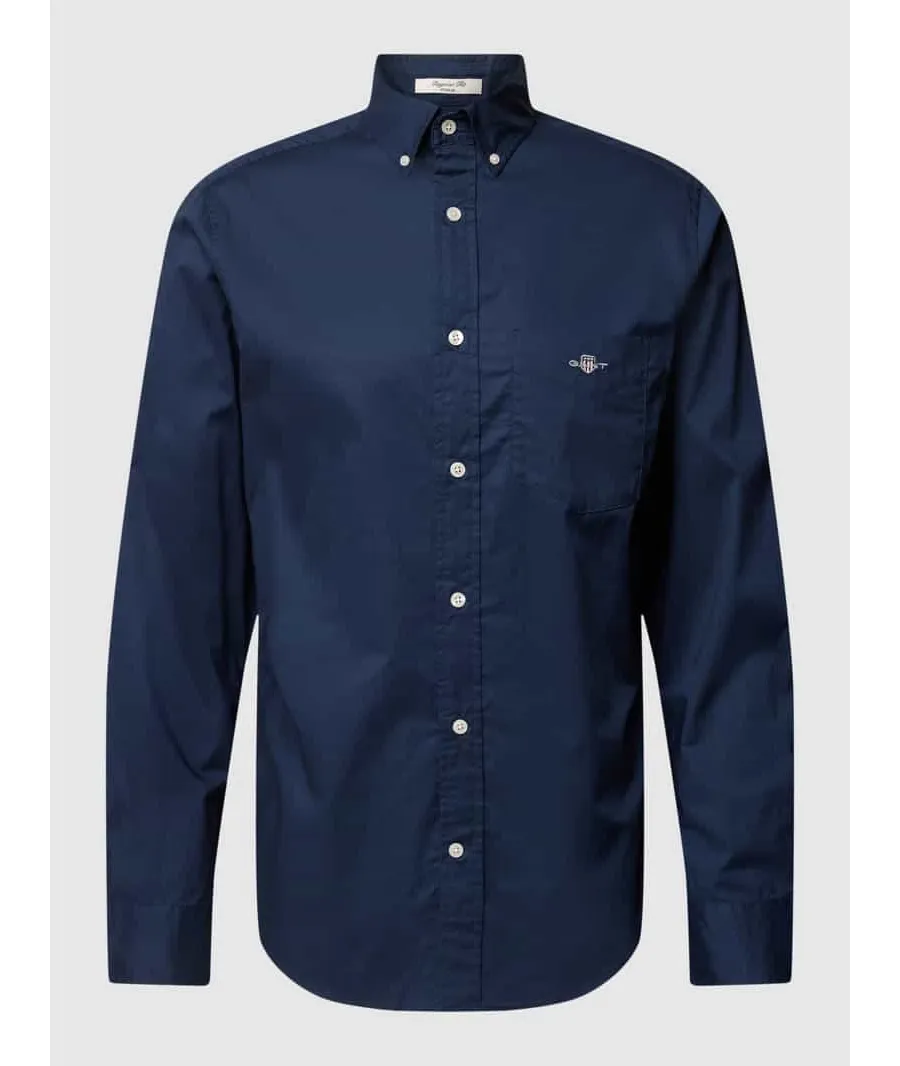 obrazek 1 Koszula casualowa o kroju regular fit z kieszenią na piersi model ‘POPLIN’