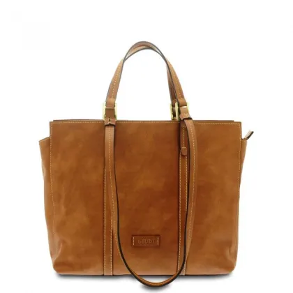Zdjęcie Włoska elegancka shopperka ze skóry - Giudi