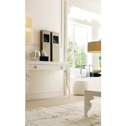 Zdjęcie Włoska, klasyczna konsola z litego drewna z rzeźbionymi nogami - Avenanti