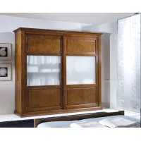 Picture Wardrobe with 2 sliding doors with 1 shelf, 3 clothes rails and 1 inner chest of drawers - Zanini