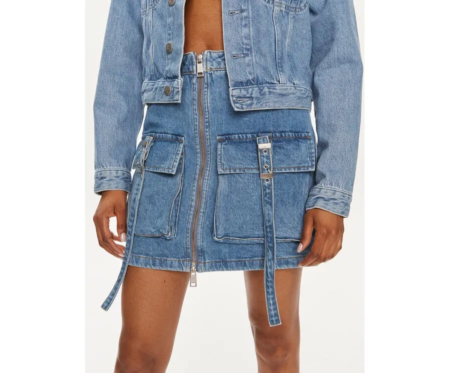 obrazek 1 Gestuz Spódnica jeansowa Zoy 10908709 Niebieski Slim Fit