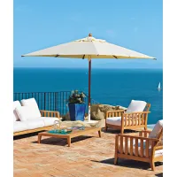 Picture Rectangular Lipari umbrella 300×400 cm in white acrylic for the garden