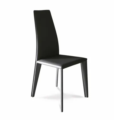 Picture Stylish Karla chair with a steel frame, upholstered in leather - Colico
