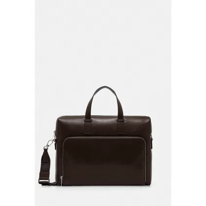 Zdjęcie Paul Smith torba na laptopa skórzana kolor brązowy M1A-8082-PSOFTL