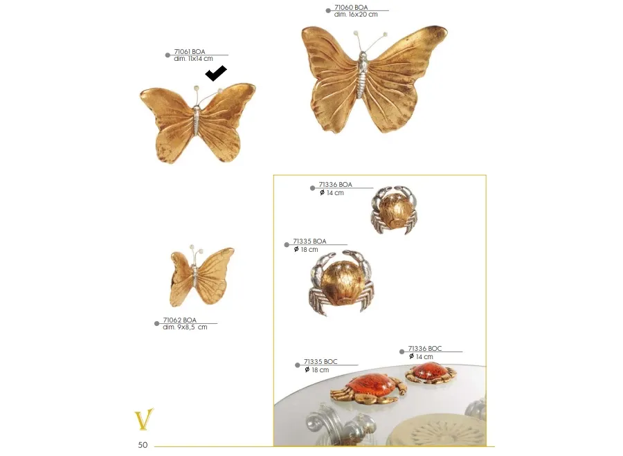obrazek 1 Dekoracyjny, złoty motyl 11cm -