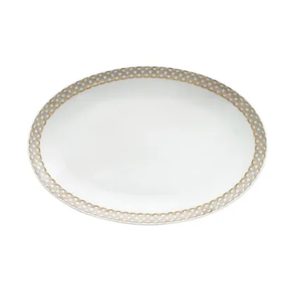 Zdjęcie Niesamowity talerz owalny 32x21 cm Precious z porcelany