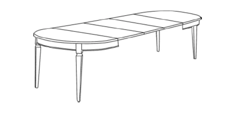 obrazek 2 Włoski, rozkładany owalny stół dł. 160-295cm - Fratelli Mirandola