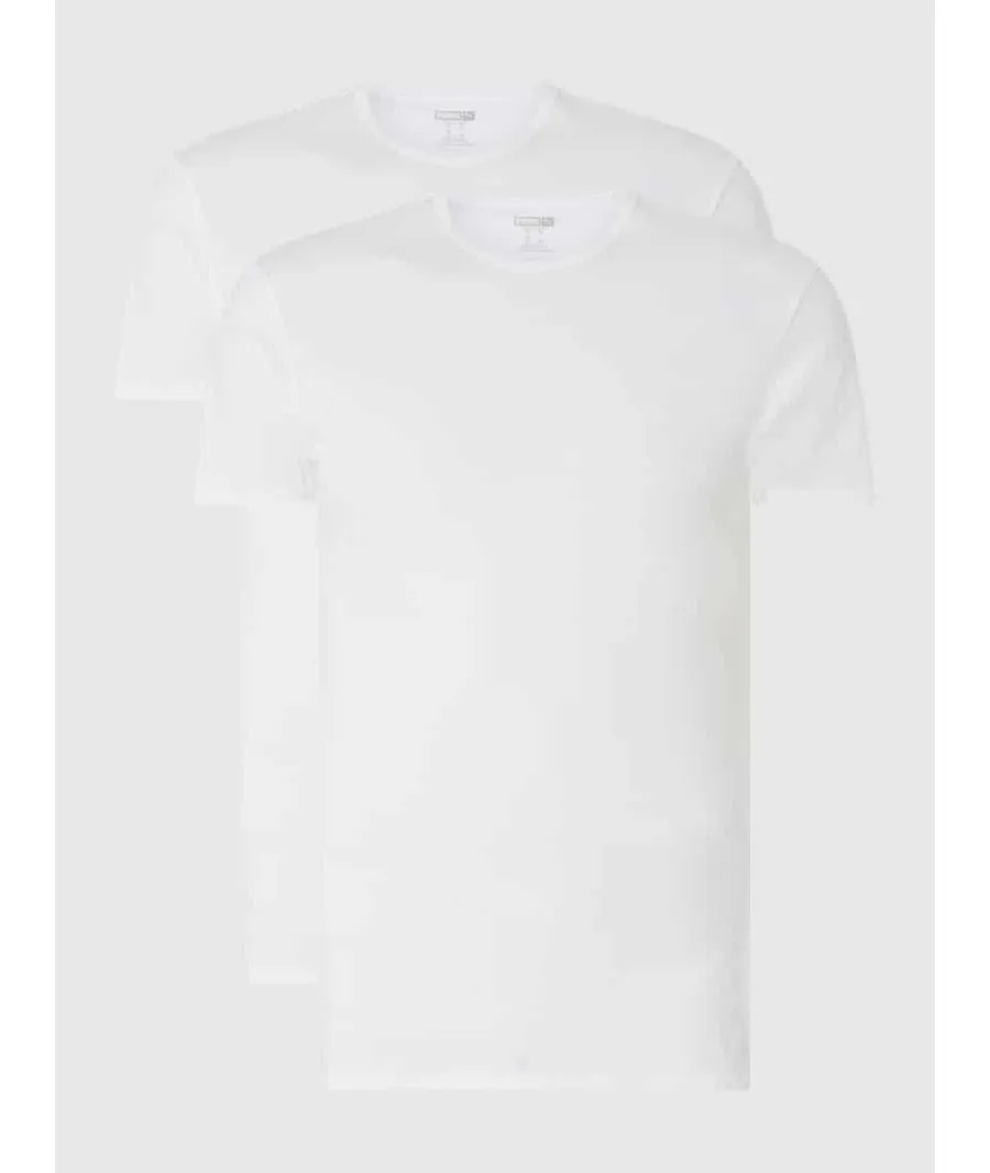 obrazek 1 T-shirt o kroju regular fit z bawełny w zestawie 2 szt
