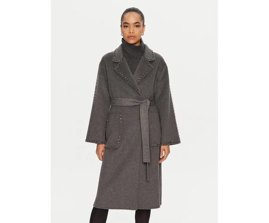 obrazek 1 ViCOLO Płaszcz wełniany TS0032 Szary Regular Fit
