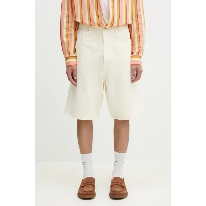 Zdjęcie Drôle de Monsieur szorty bawełniane Le Short Baggy męskie kolor beżowy G-BS147-CO188-OW