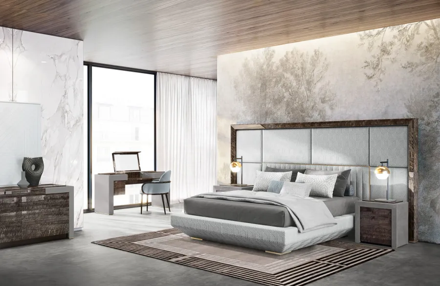 obrazek 3 Eleganckie modernistyczne łóżko do sypialni - prosto z Włoch