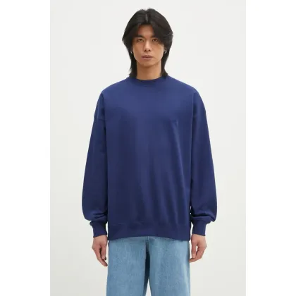 Zdjęcie Y-3 bluza French Terry Crew Sweat męska kolor niebieski gładka JM7867