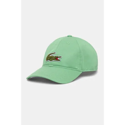 Zdjęcie Lacoste czapka z daszkiem kolor zielony z aplikacją RK3186