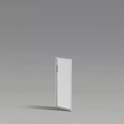 Zdjęcie Drzwi szklane o wymiarach 40x104 cm w ramie aluminiowej - Biuro Serwis