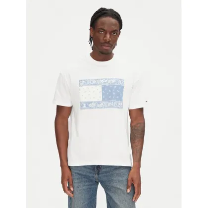 Zdjęcie Tommy Jeans T-Shirt Paisley Flag DM0DM20810 Écru Relaxed Fit