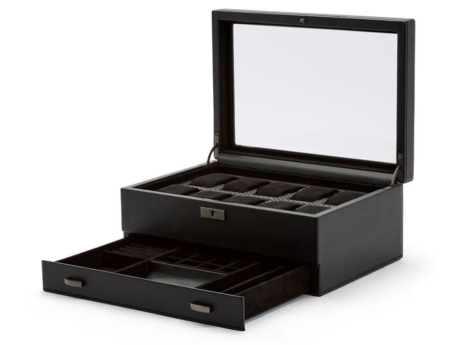 obrazek 1 Stylowe etui Axis Powder Coat na 10 zegarków i miejscem na biżuterię