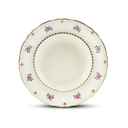 Zdjęcie Stylowy głęboki talerz z porcelany z klasycznej kolekcji Bohemian rose ivory – Leander