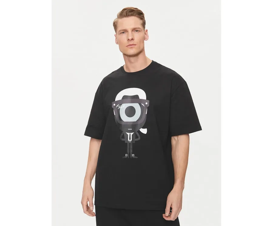 obrazek 1 KARL LAGERFELD T-Shirt 755098 542270 Czarny Regular Fit