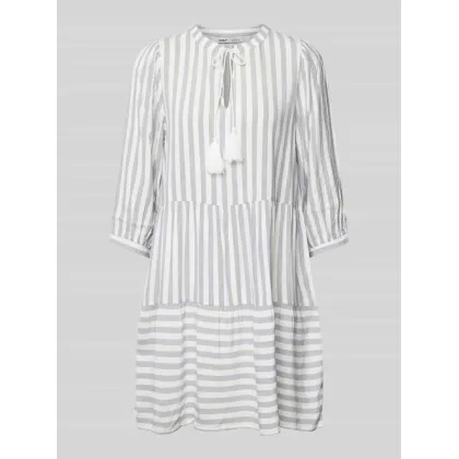 Zdjęcie Sukienka mini z wiskozy ze wzorem w paski model ‘KAYA’