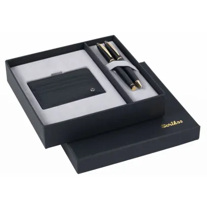 Zdjęcie Zestaw upominkowy w eleganckim opakowaniu - pióro, długopis, etui na karty