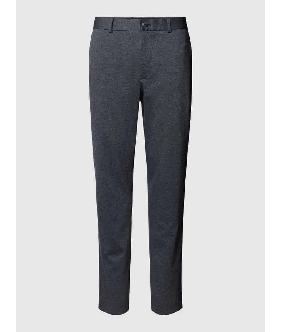 obrazek 1 Spodnie materiałowe o kroju slim fit z fakturowanym wzorem model ‘AITOR’