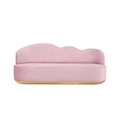 Zdjęcie Różowa sofa dziecięca w kształcie chmury