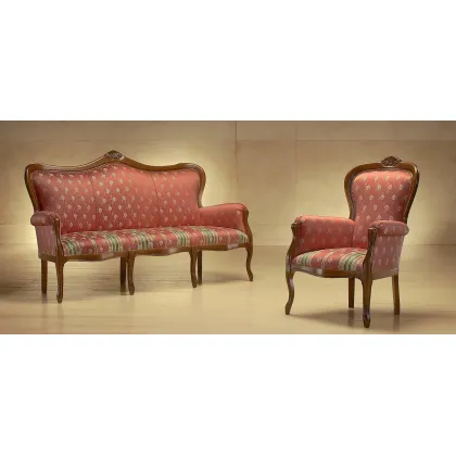 Zdjęcie Piękna sofa i fotel w stylu francuskim do unikatowego salonu – Morello Gianpaolo