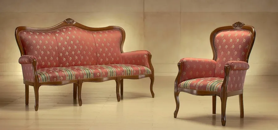 obrazek 1 Piękna sofa i fotel w stylu francuskim do unikatowego salonu – Morello Gianpaolo