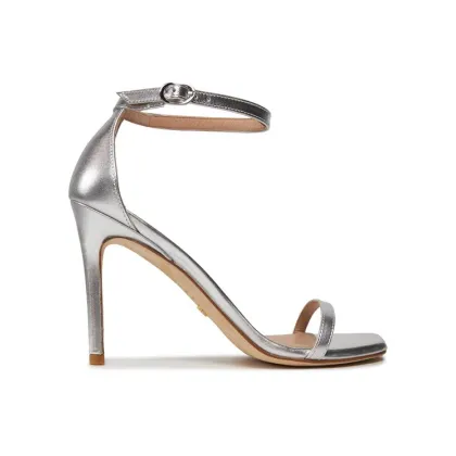 Zdjęcie Stuart Weitzman Sandały Nudistcurve 100 Sanda SA178 Srebrny