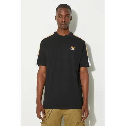 Zdjęcie New Balance t-shirt bawełniany Classics Graphic męski kolor czarny z nadrukiem MT43526BK