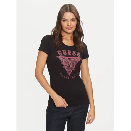 Zdjęcie Guess T-Shirt W4BI19 J1314 Czarny Slim Fit