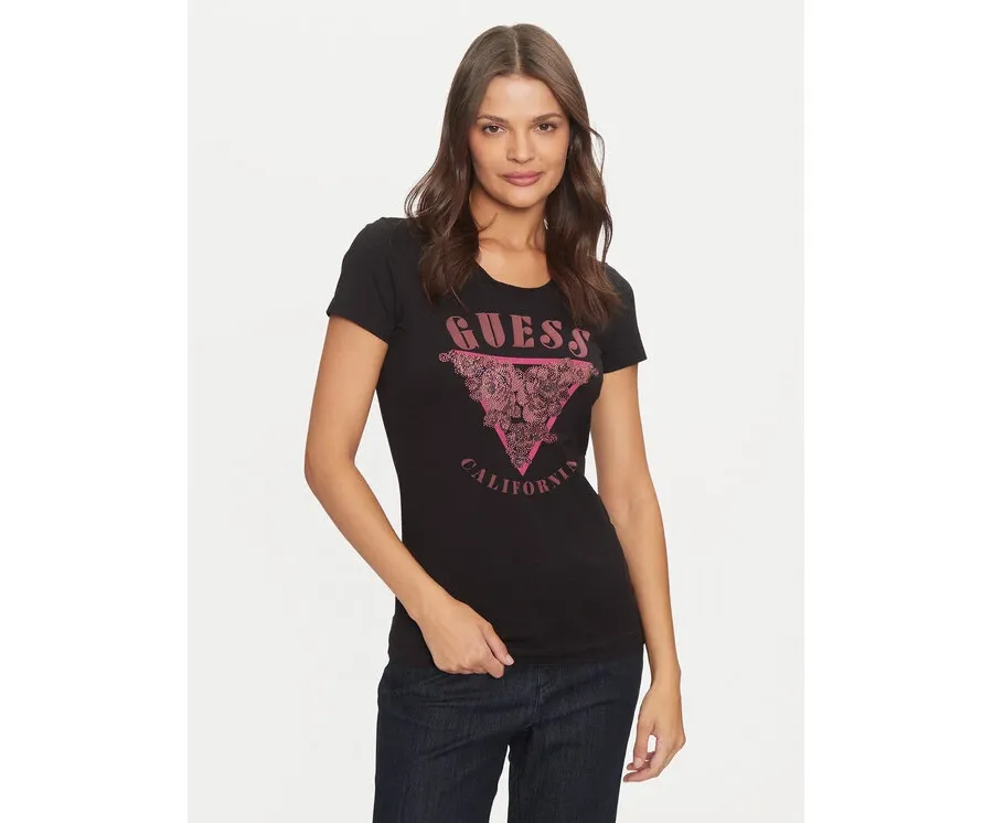 obrazek 1 Guess T-Shirt W4BI19 J1314 Czarny Slim Fit