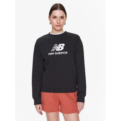 Zdjęcie New Balance Bluza Essentials Stacked Logo WT31532 Czarny Relaxed Fit
