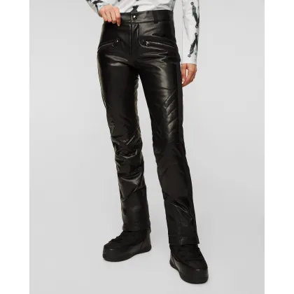 Zdjęcie Czarne Spodnie Narciarskie Damskie Bogner Tory Z Imitacji Skóry BOGNER