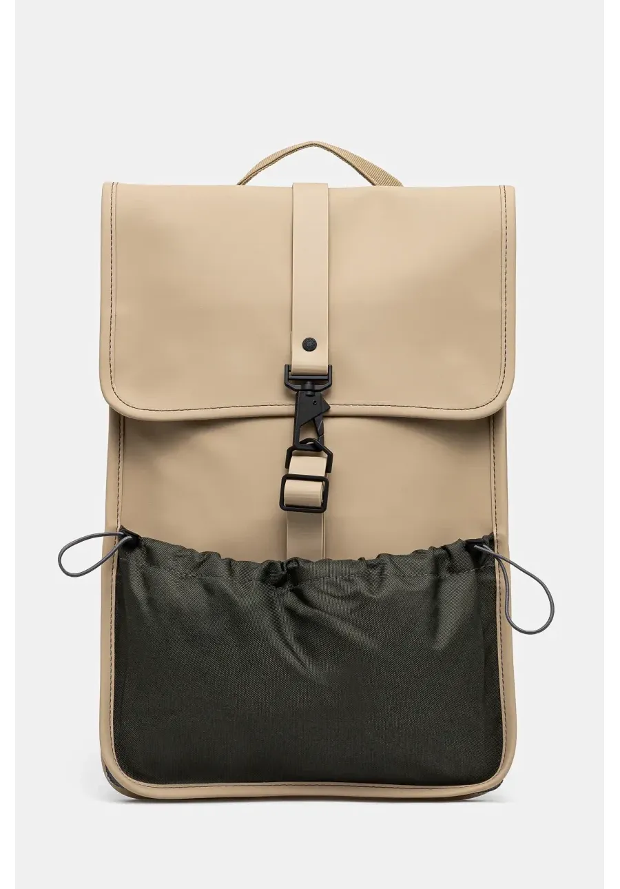 obrazek 1 Rains plecak Mix Backpack Mini kolor beżowy duży gładki 14280