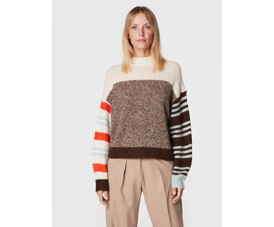 obrazek 1 Marc O'Polo Sweter 208 6051 60475 Brązowy Regular Fit