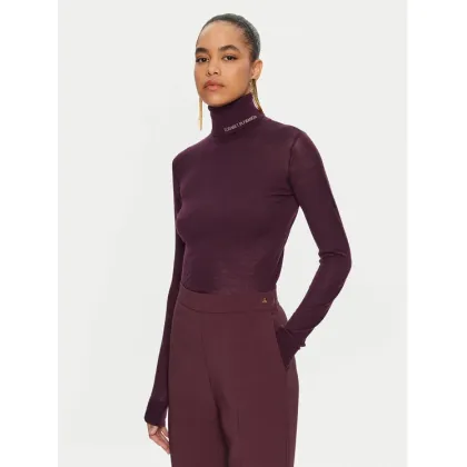 Zdjęcie Elisabetta Franchi Golf MK-25S-47E2 Bordowy Regular Fit
