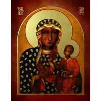 Picture Luxurious Simple Icon of Our Lady 25x31 cm