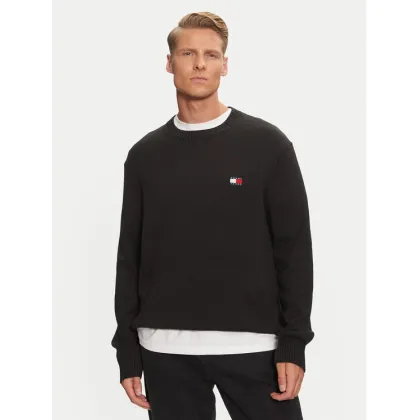 Zdjęcie Tommy Jeans Sweter Badge DM0DM20706 Czarny Regular Fit