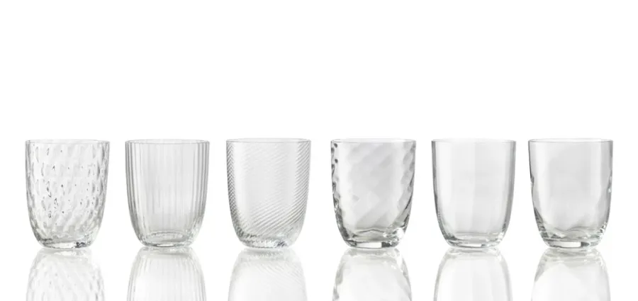 obrazek 1 Elegancki zestaw włoskich szklanek do wody szkło Murano